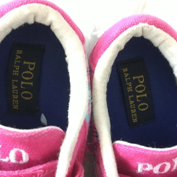 Girls Ralph Lauren Polo rubber role plaid pink shoes size 7 - Picture 8 of 8
